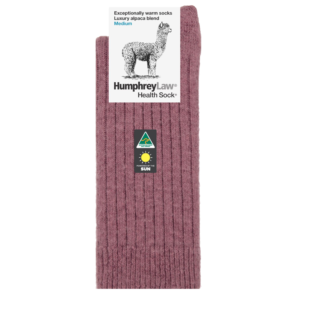 Alpaca Health Sock® Style 01C Old Rose