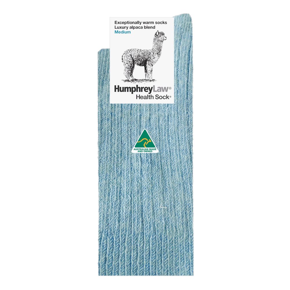 Alpaca Health Sock® Style 01C Baby Blue