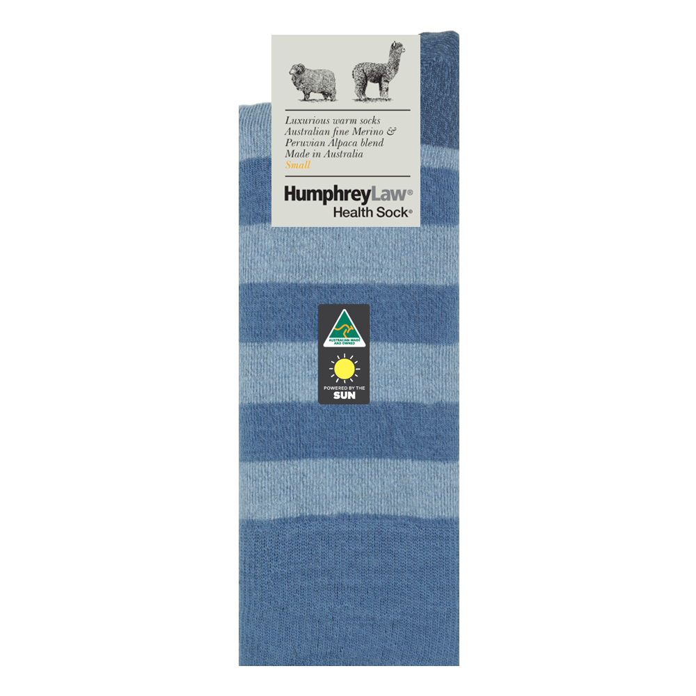 Fine Merino/Baby Alpaca Blend Health Sock® Style 03C  Denim