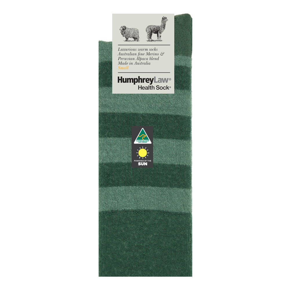 Fine Merino/Baby Alpaca Blend Health Sock® Style 03C Hunter Green