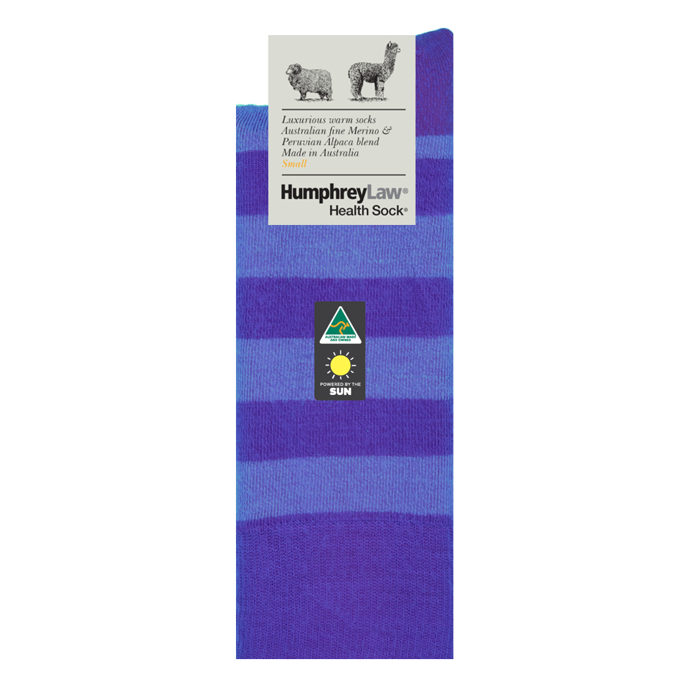 Fine Merino/Baby Alpaca Blend Health Sock® Style 03C Ultra Violet