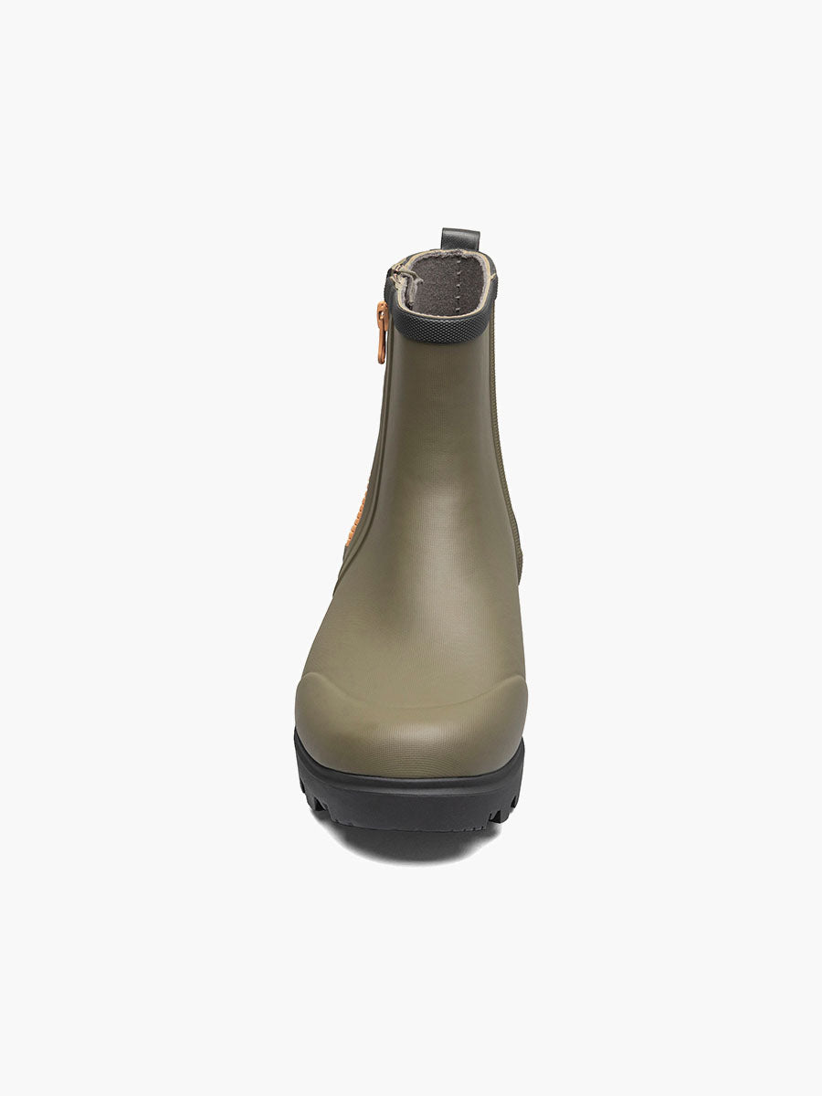 Holly Rain Zip Gumboot Green