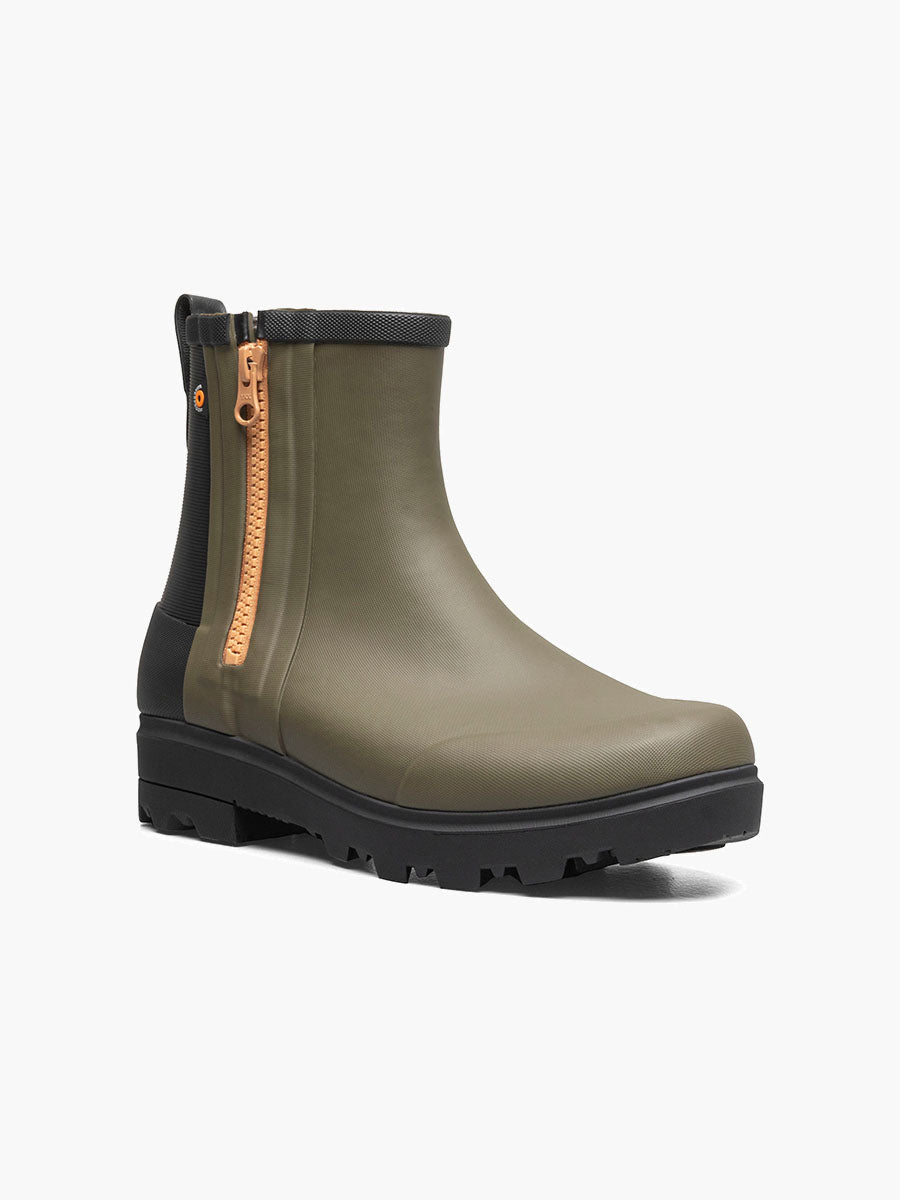 Holly Rain Zip Gumboot Green