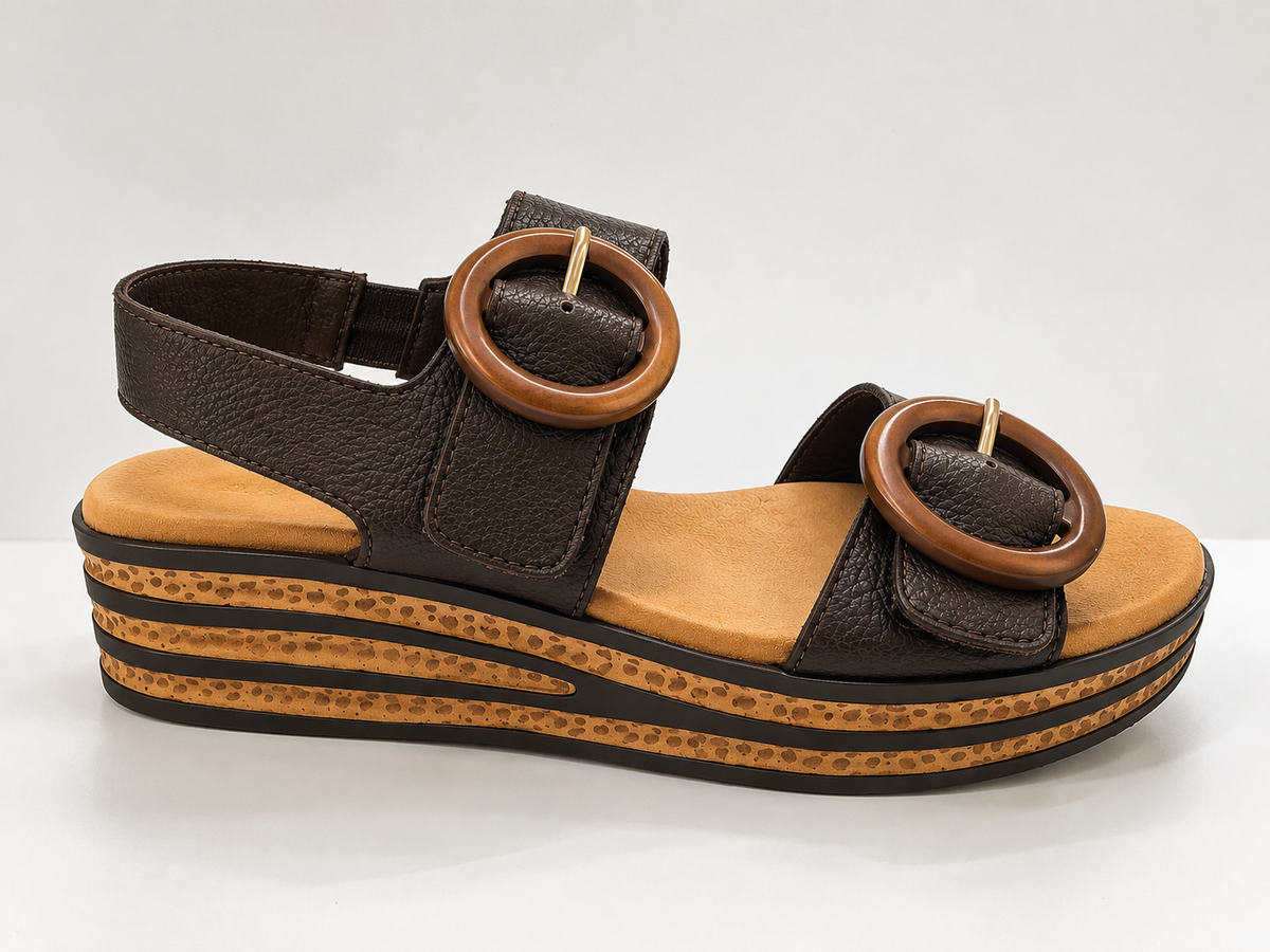 Caswell Chocolate Leather Sandals