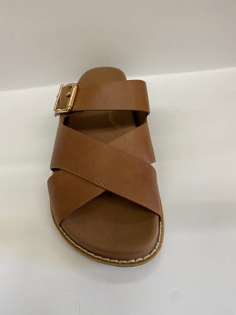 Hegle Leather Sandal - Cognac