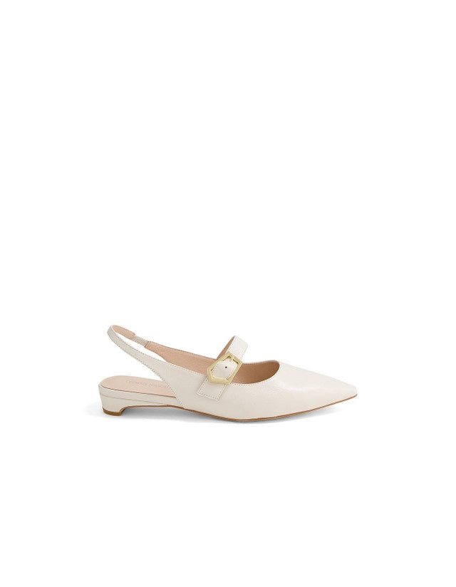 Deanie Flat Cream / White
