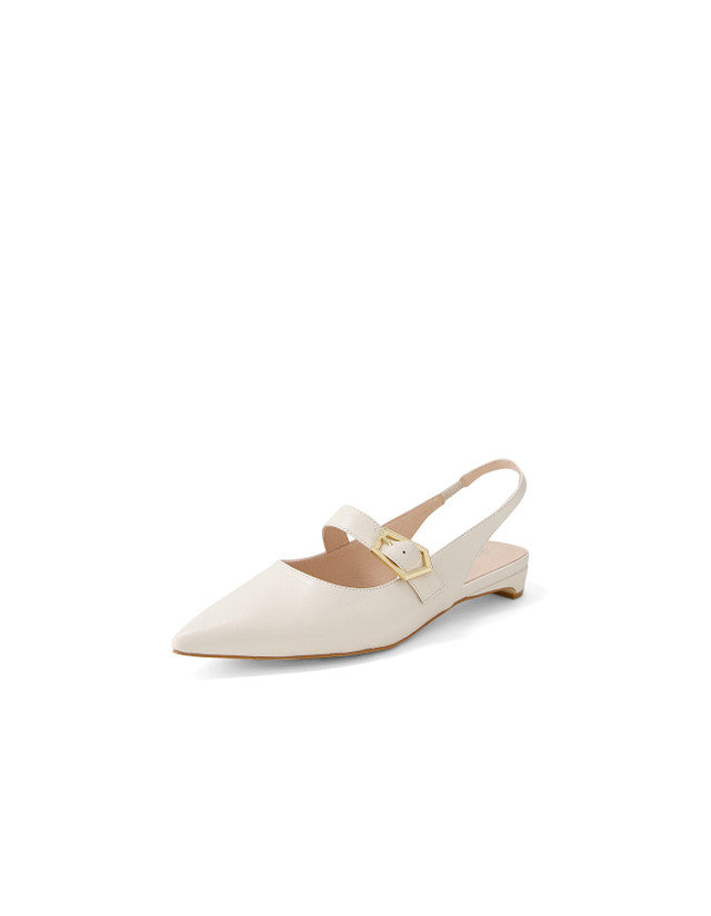 Deanie Flat Cream / White