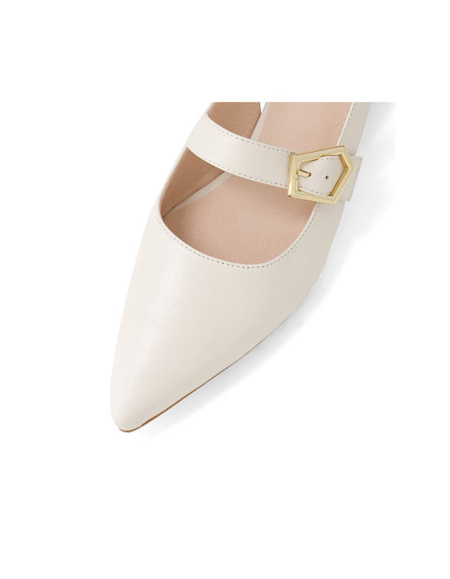 Deanie Flat Cream / White