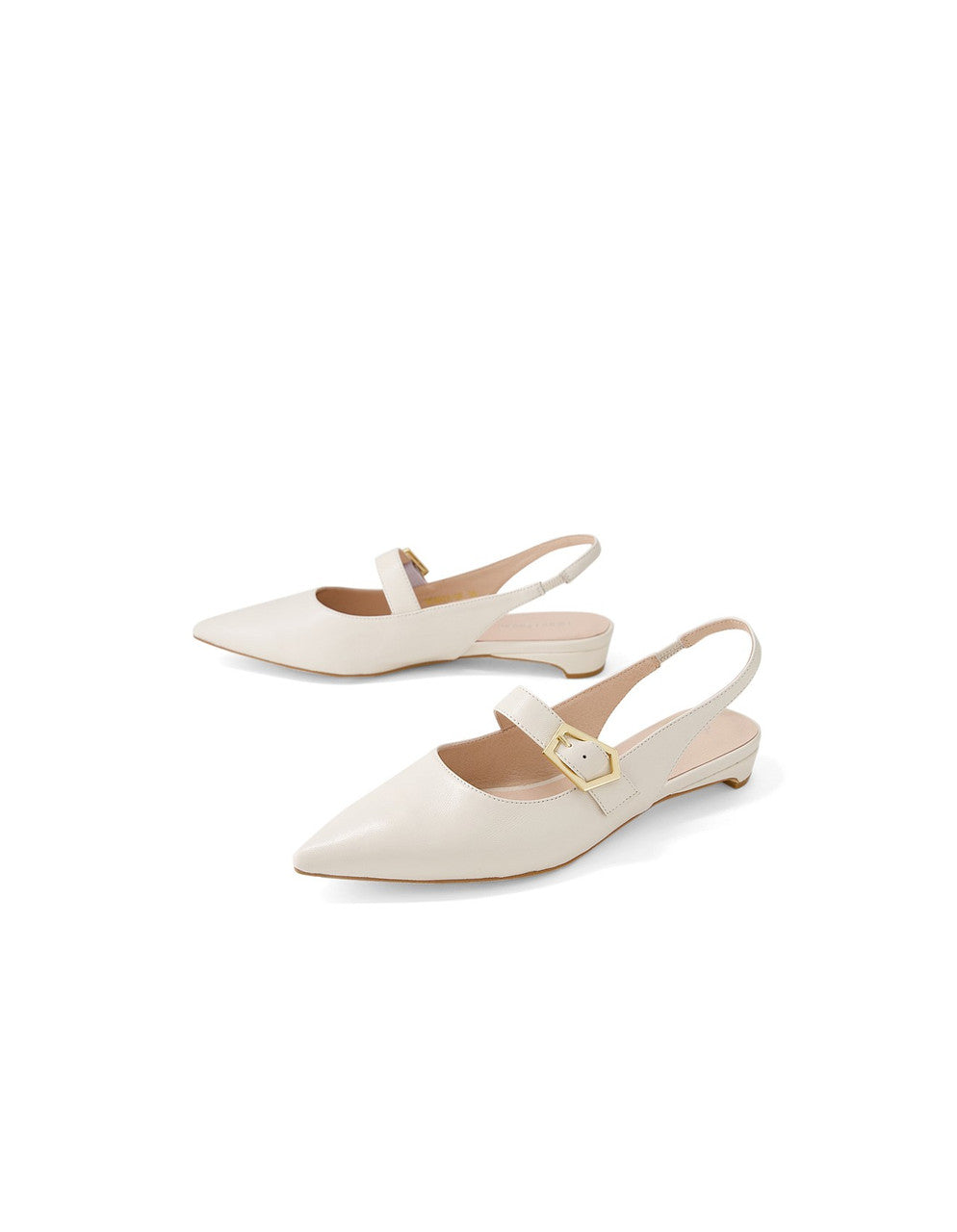 Deanie Flat Cream / White