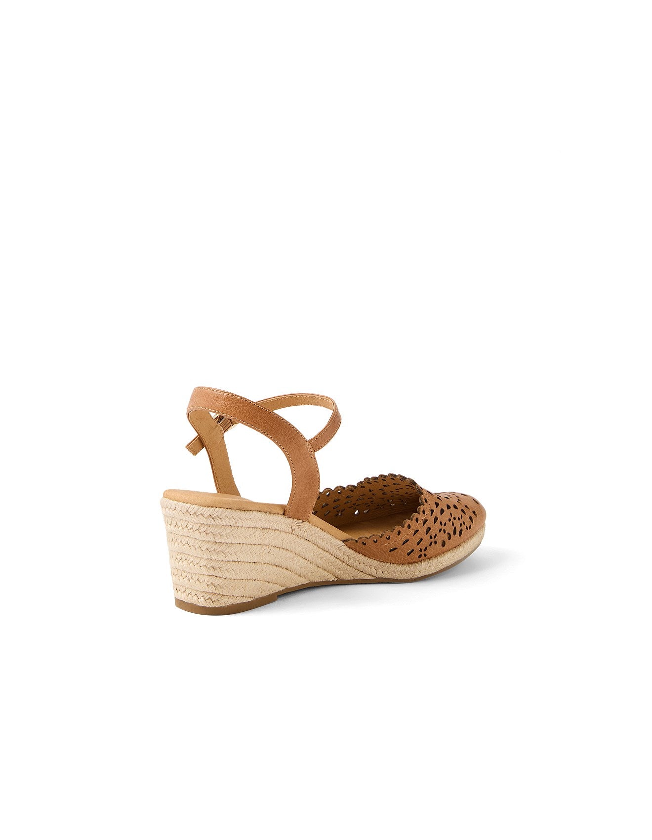 Farbi Wedge with Covered Toe Tan