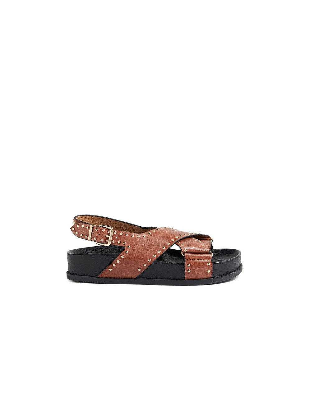 Cansi Leather Sandal Walnut