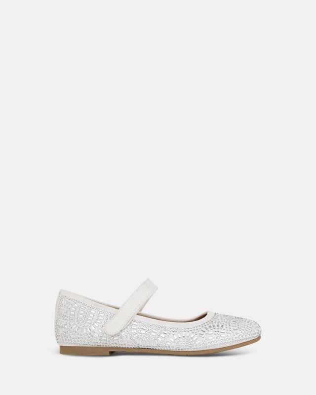 Aurora Kids Mary Jane White Shimmer