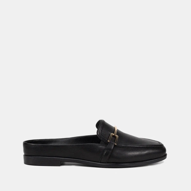 Zilch Leather Mule Black