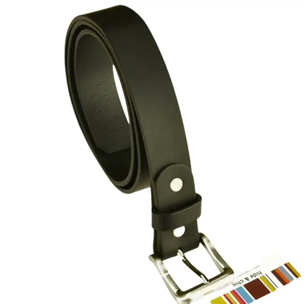 Full Grain Cow Hide Leather Belt Black