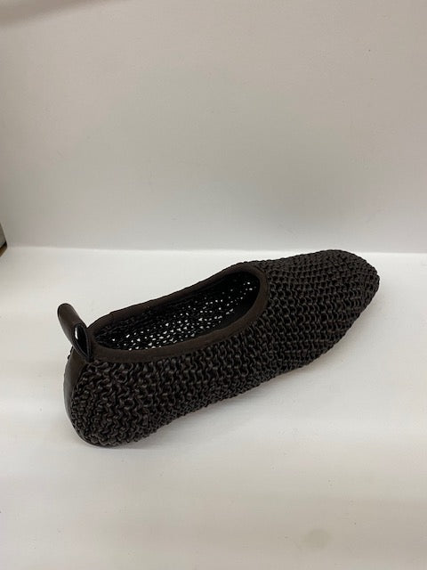 Vevia Woven Flats Chocolate