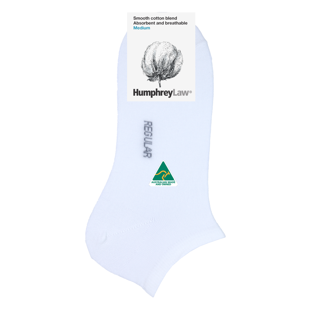 80% Mercerised Cotton Ankle Sock Style 57A Black /White