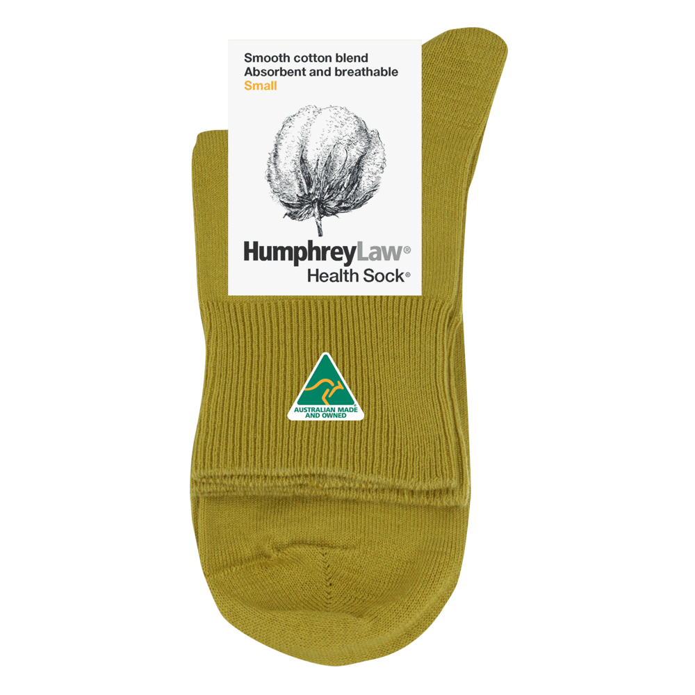 85% Mercerised Cotton Short Leg Health Sock Style 57B Yellow