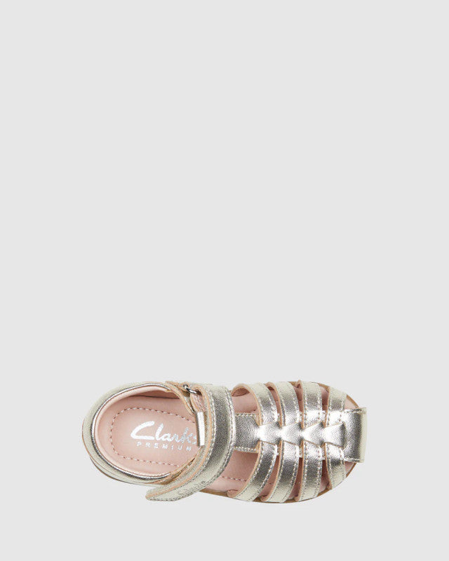 Shelly Closed Toe Sandal Gold