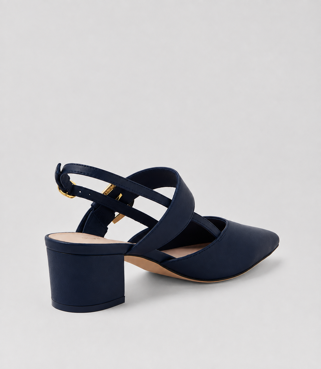 Asten Block Heel Navy