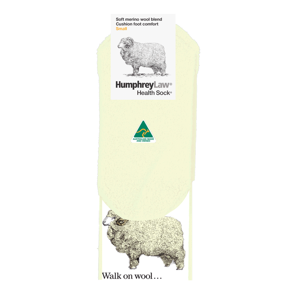 70% Fine Merino Wool Cushion Sole Health Sock® Style 87C Natural