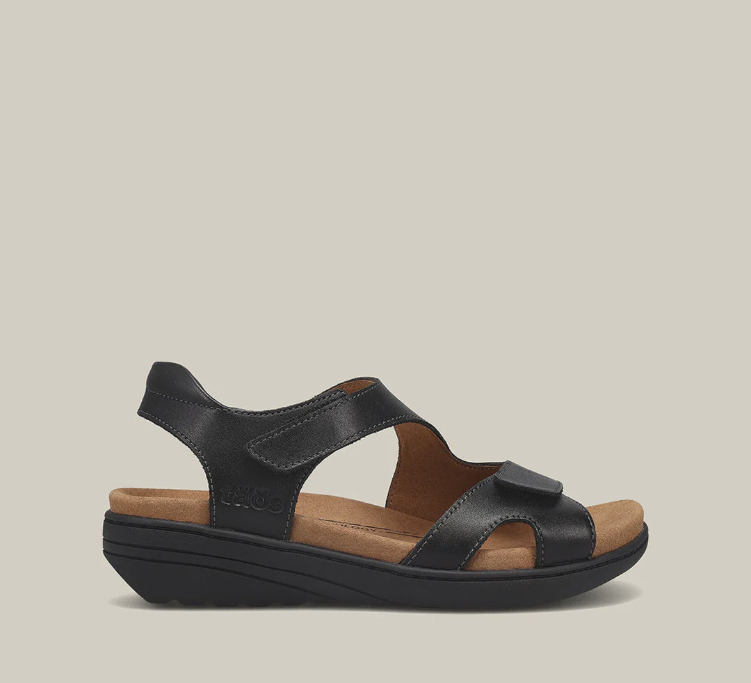 Serene Leather Sandal Black
