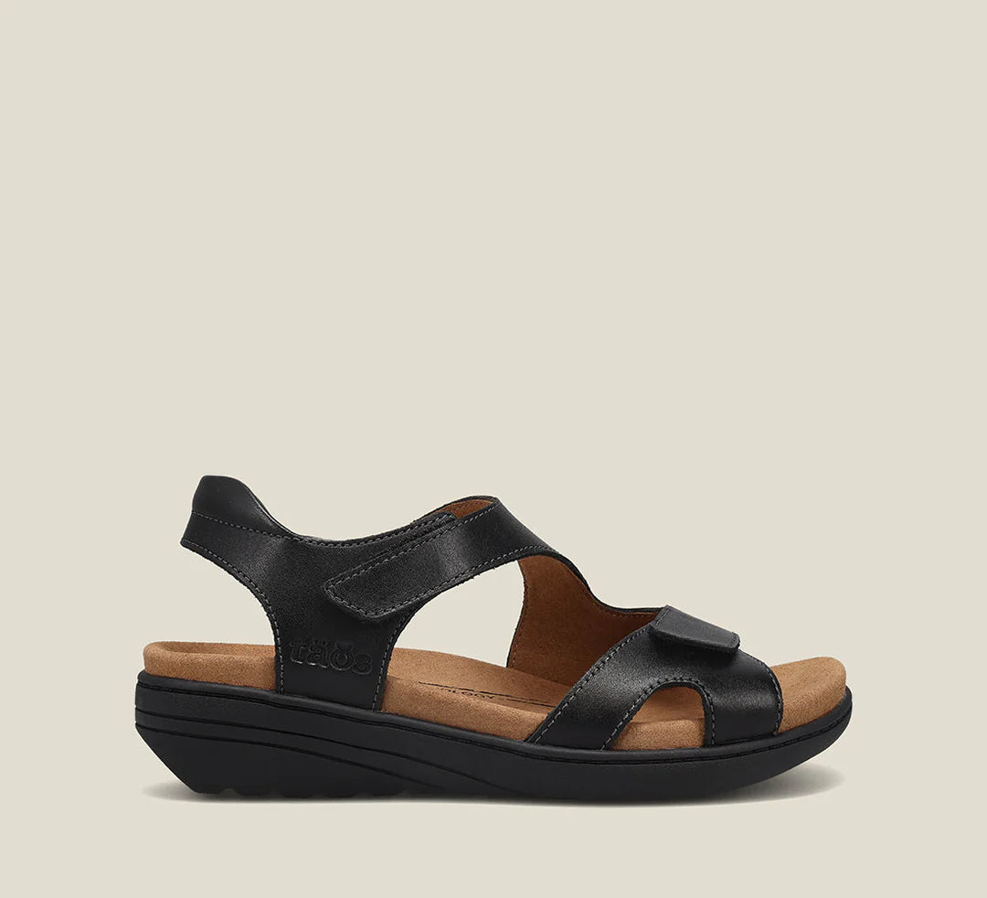 Serene Leather Sandal Black