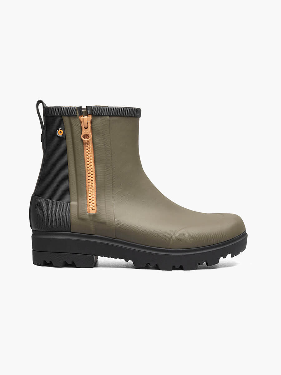 Holly Rain Zip Gumboot Green