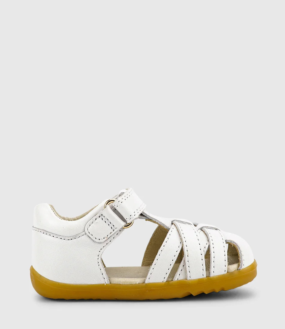 Step Up Cross Jump Sandal White