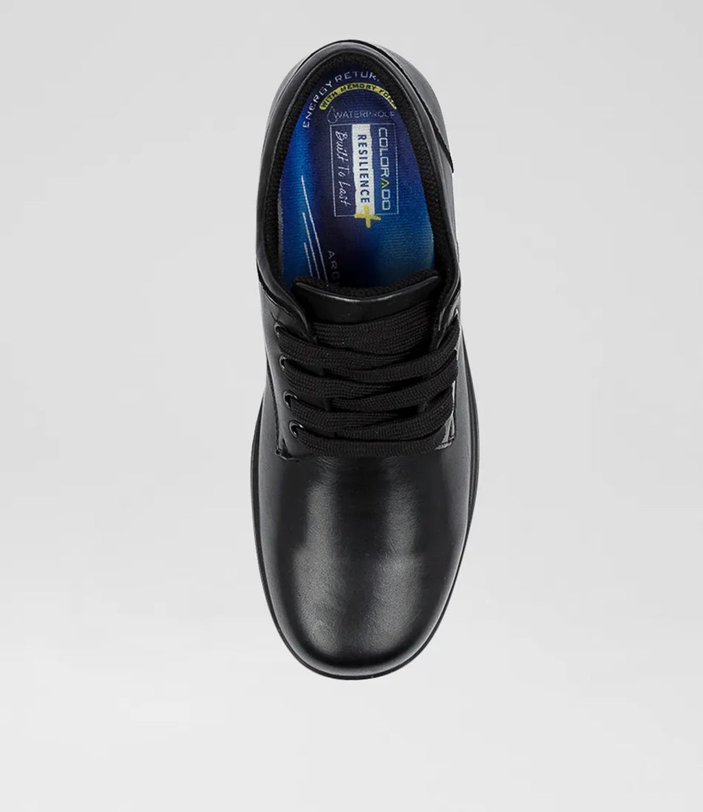 Solar Snr Girls School Shoe  Black