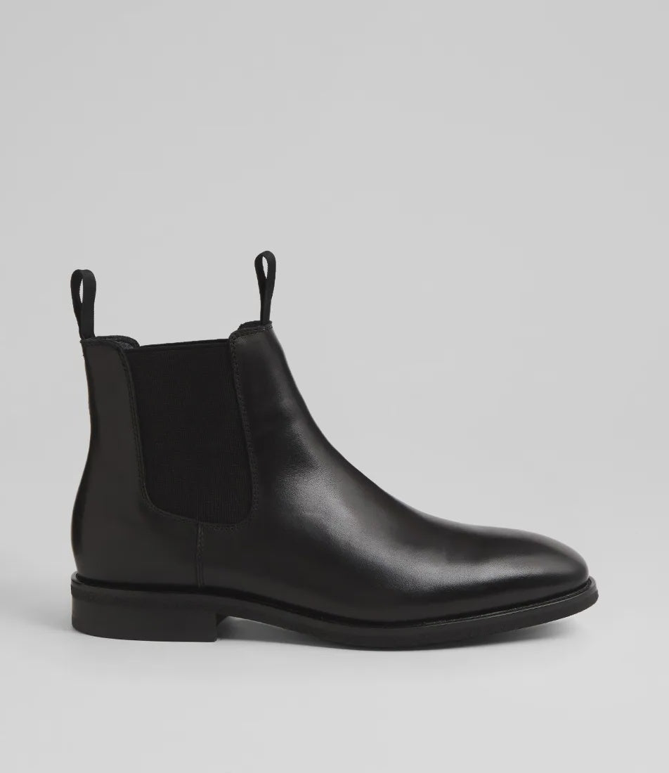 Rodeo Mens Black Leather Chelsea Boots