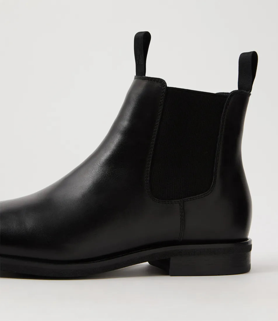 Rodeo Mens Black Leather Chelsea Boots