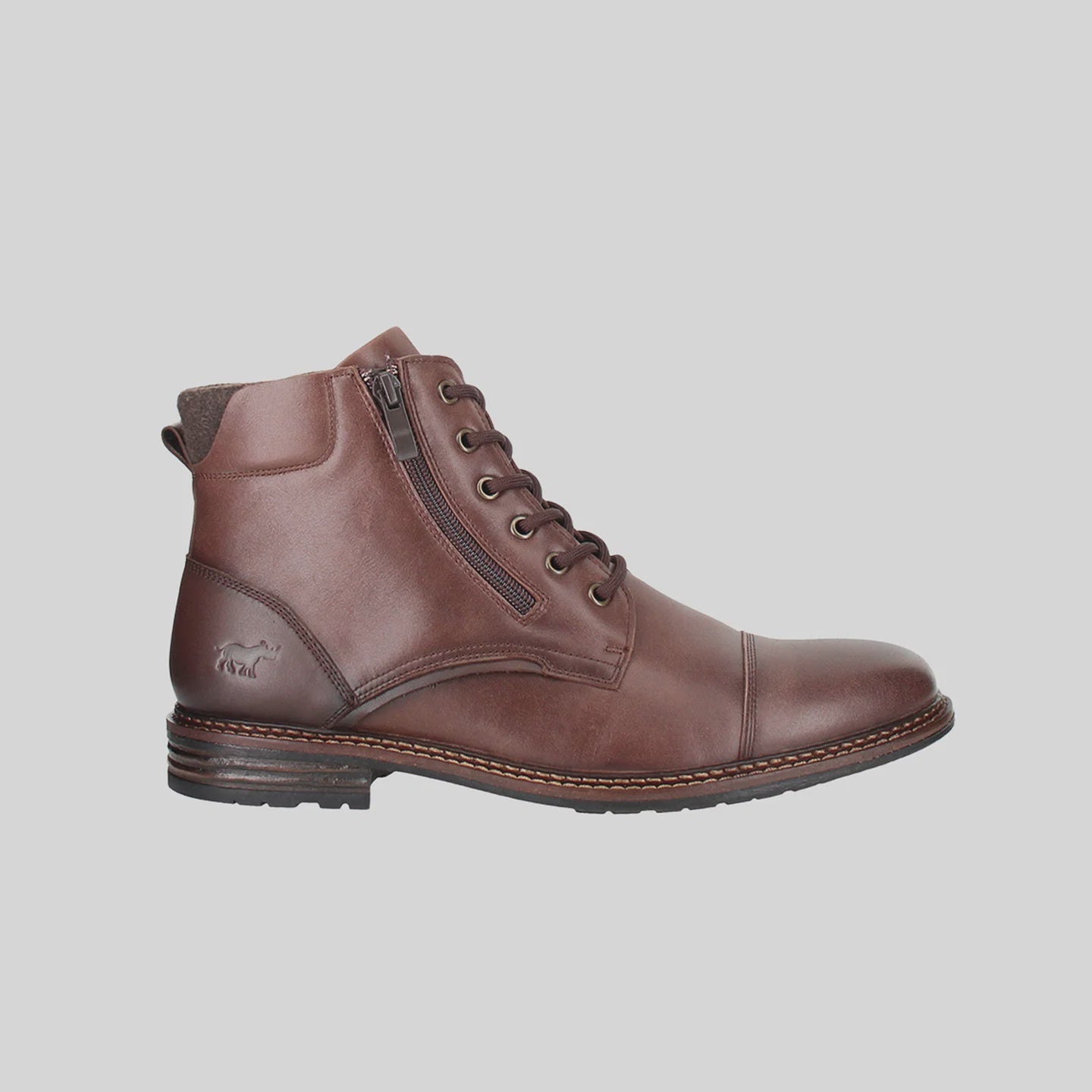 Carrington Mens Lace Up Boots Coffee