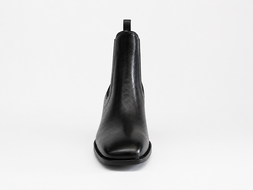Memmeli Black Leather Chelsea Boots