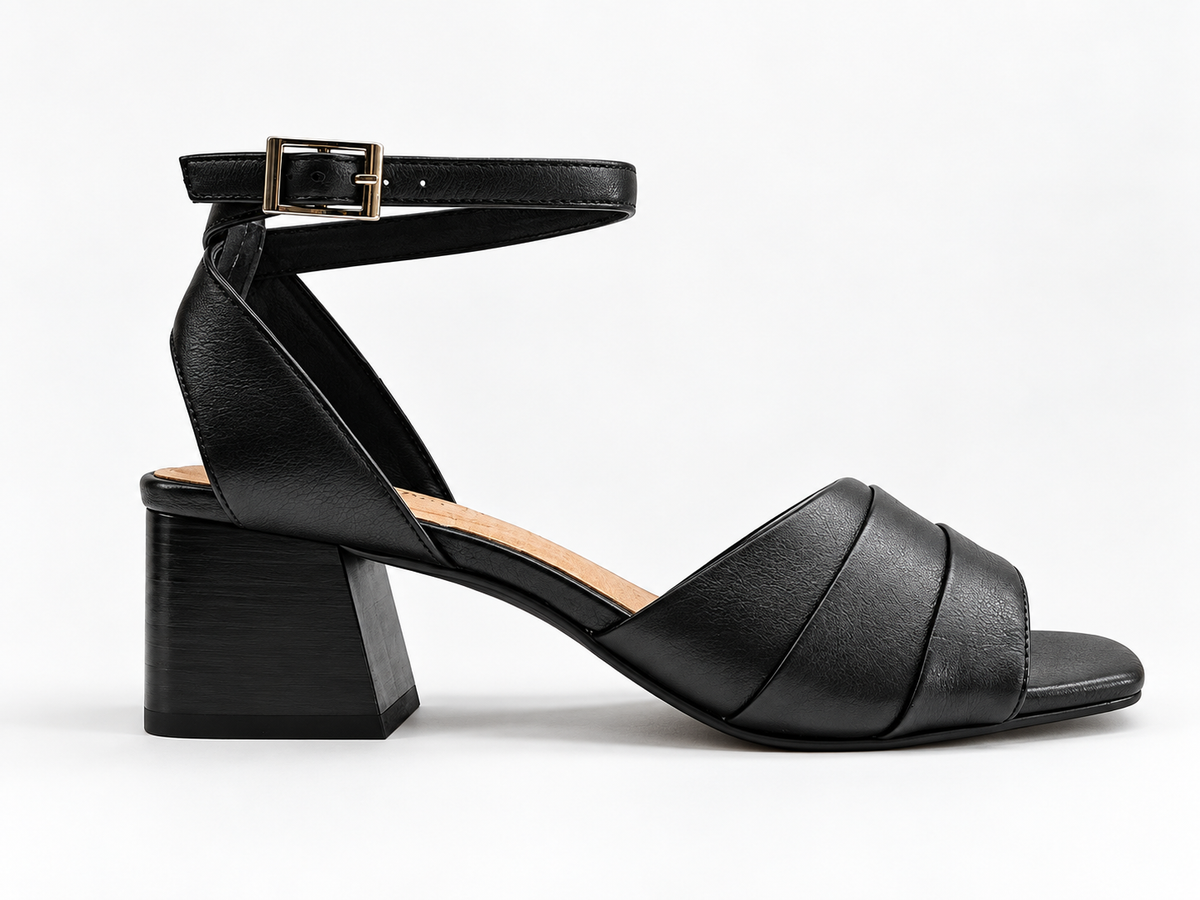Florenza Leather Heels Black