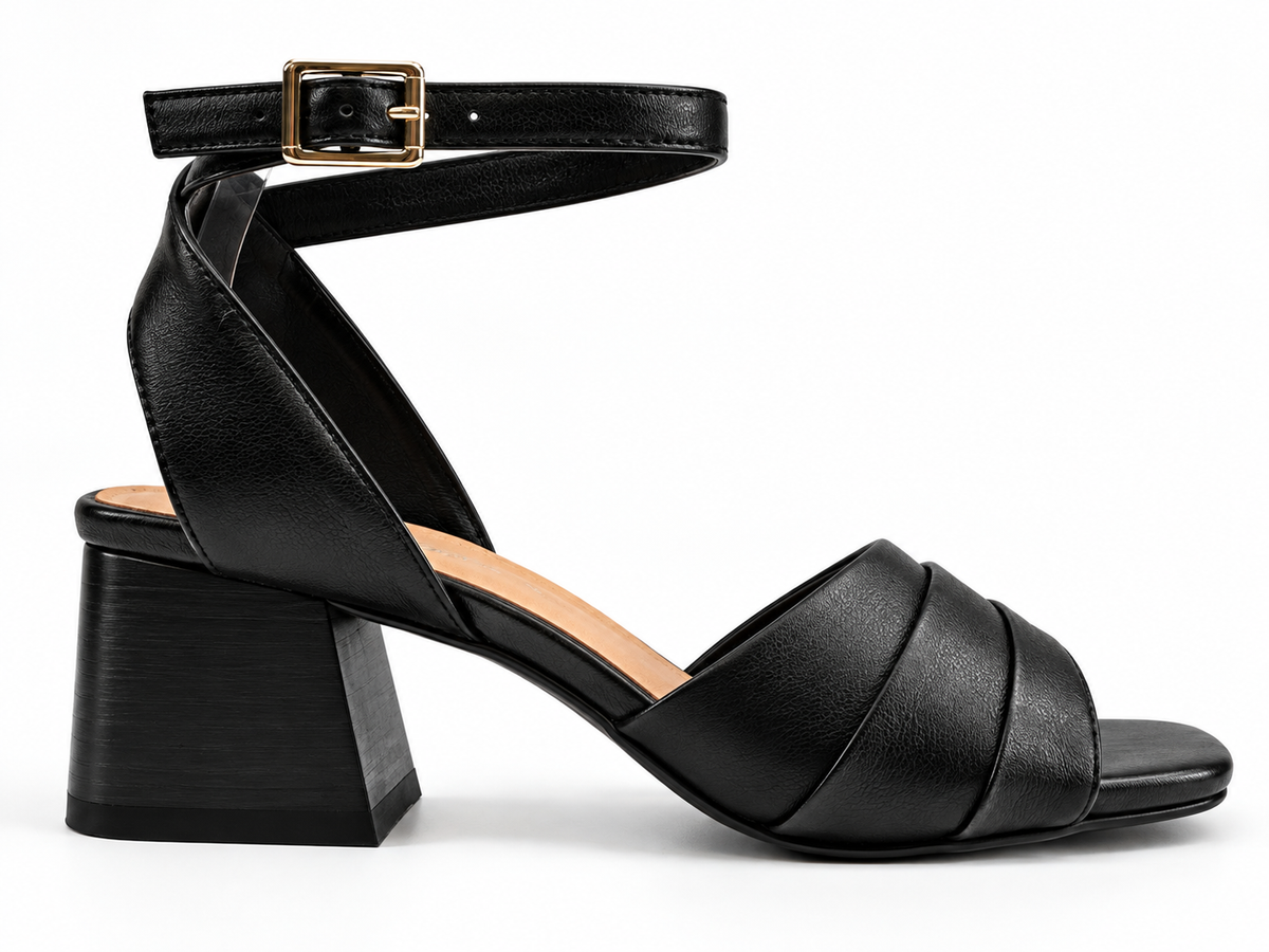 Florenza Leather Heels Black