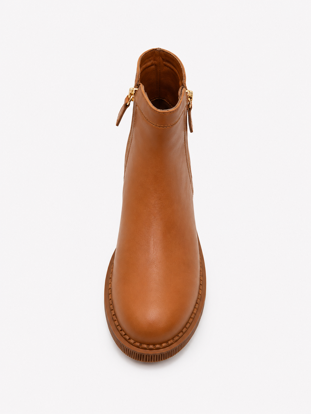 Zango New Cognac Leather Ankle Boots