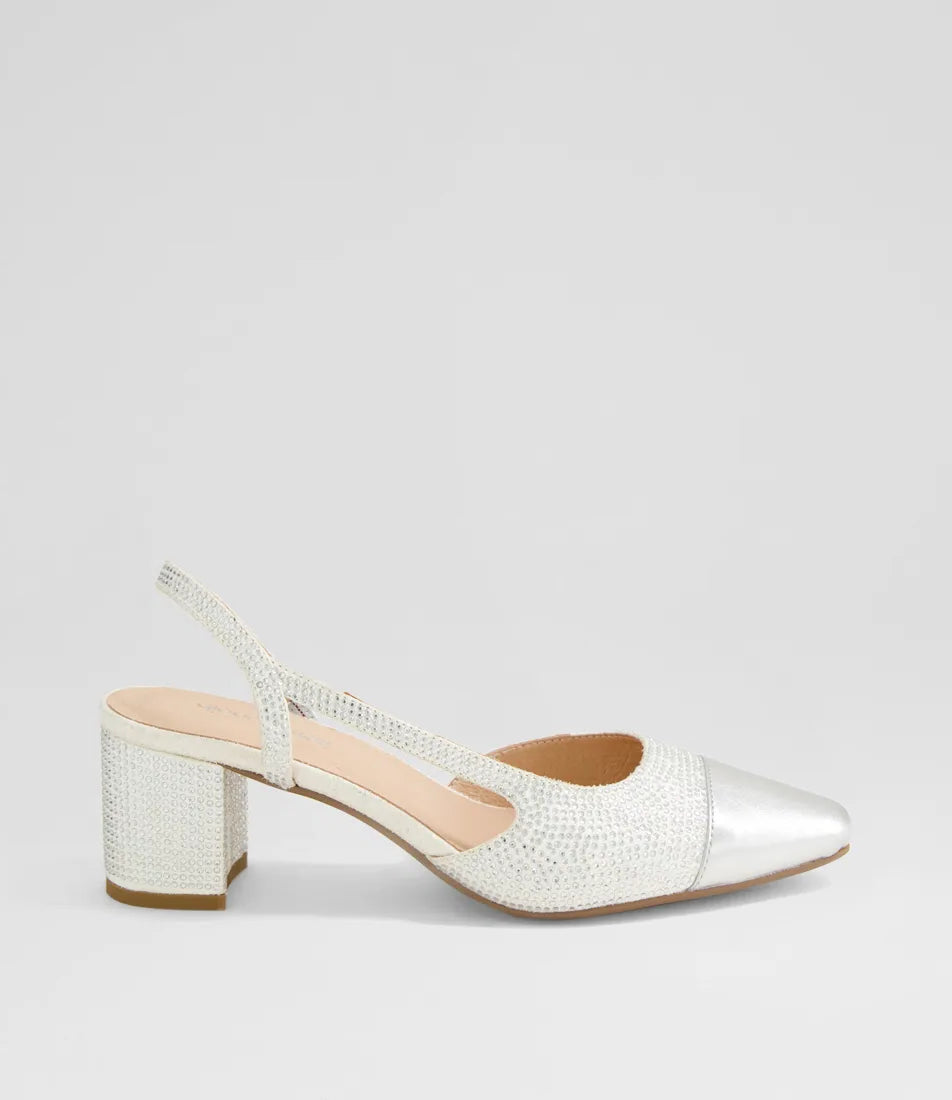 Luxury Silver Shimmer Heels