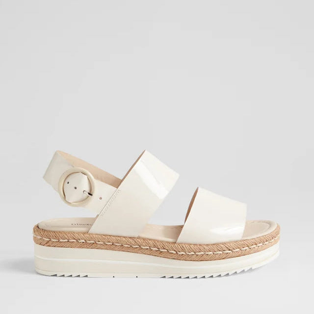 Atha Espadrilles Ivory Patent Leather