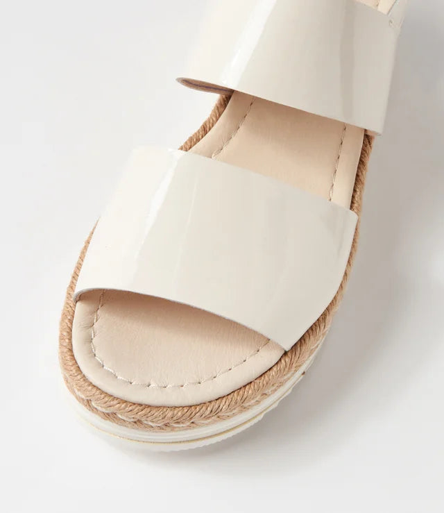 Atha Espadrilles Ivory Patent Leather