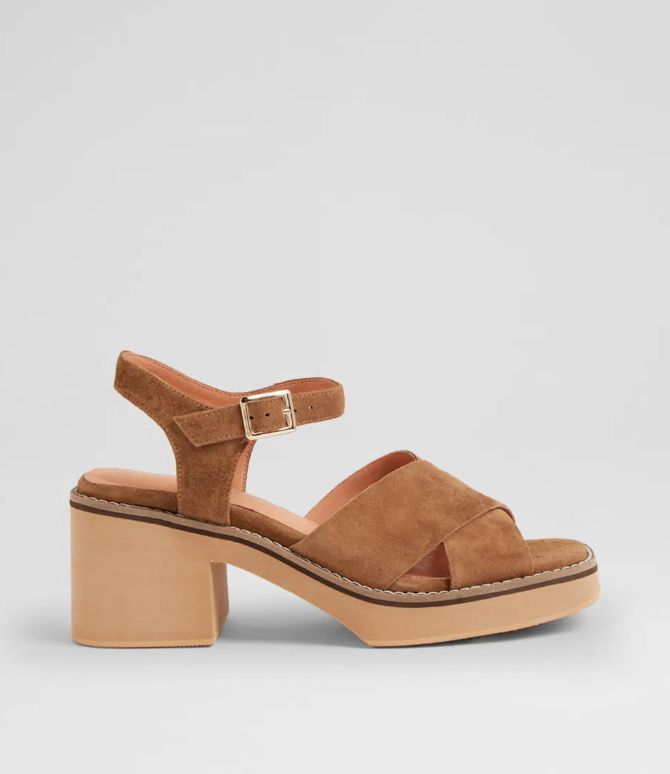 Jemi Light Chocolate Suede Sandals