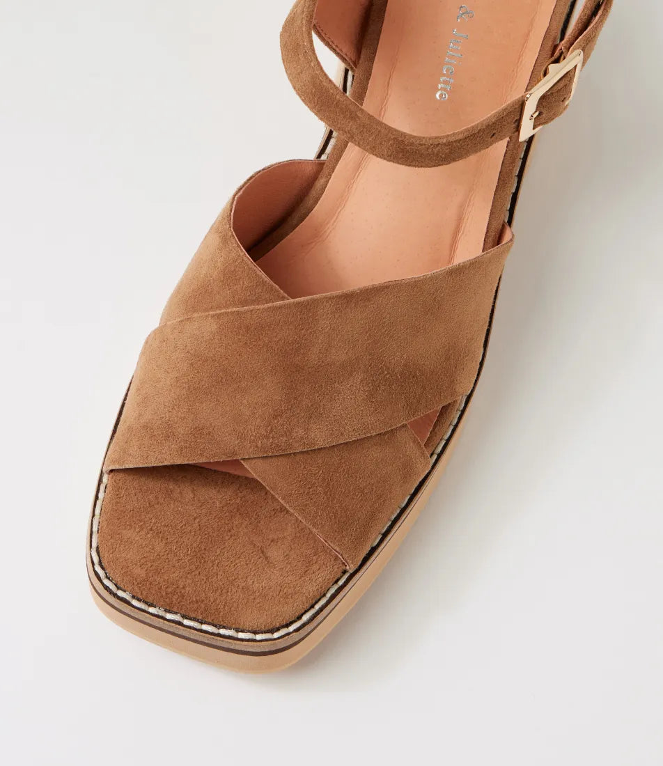 Jemi Light Chocolate Suede Sandals