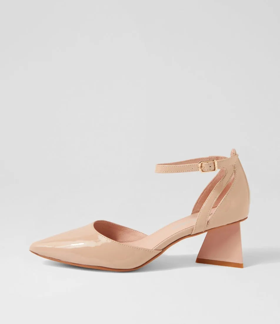 Illie Cappuccino Patent Leather Heels