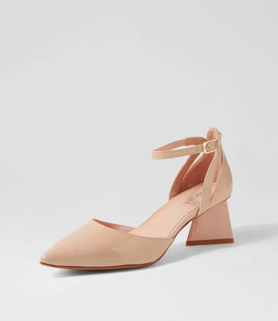 Illie Cappuccino Patent Leather Heels