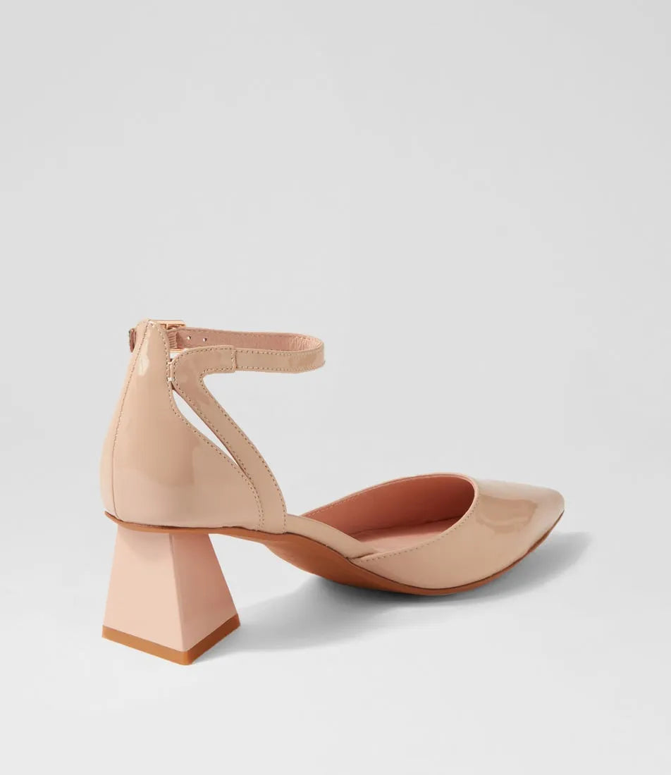 Illie Cappuccino Patent Leather Heels