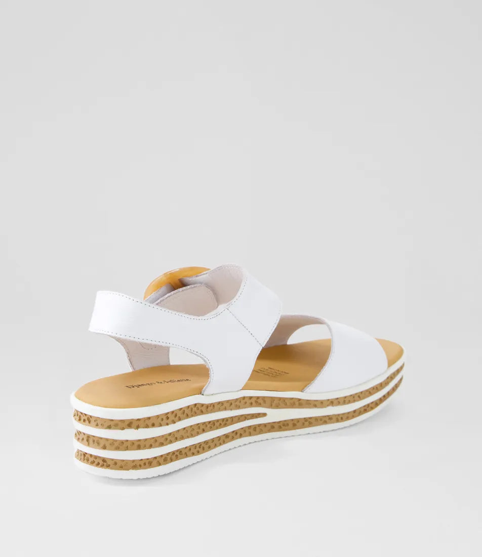 Cubbie White Leather Sandal