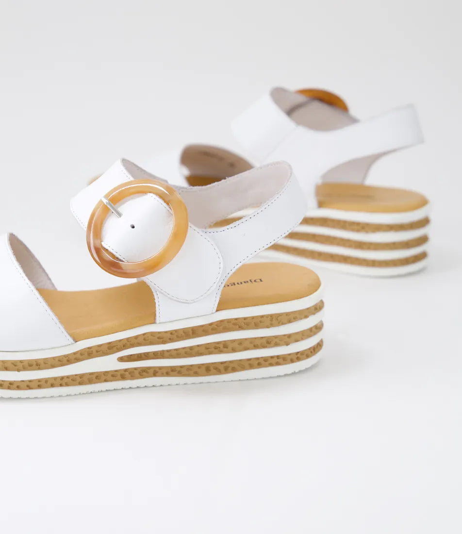 Cubbie White Leather Sandal