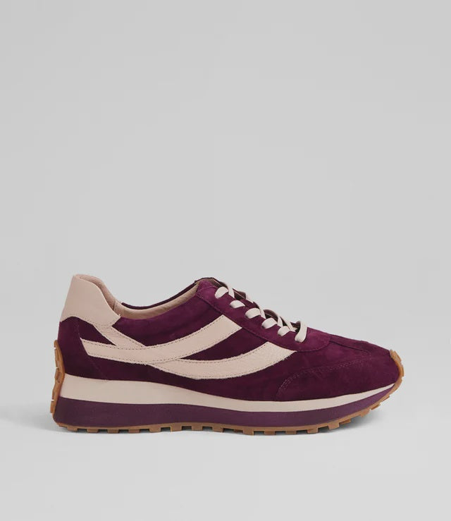 Sheryls Burgundy Nude Suede Leather