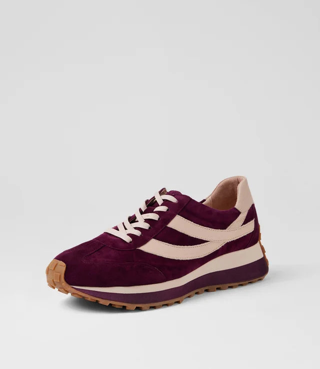 Sheryls Burgundy Nude Suede Leather