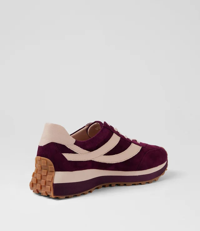 Sheryls Burgundy Nude Suede Leather