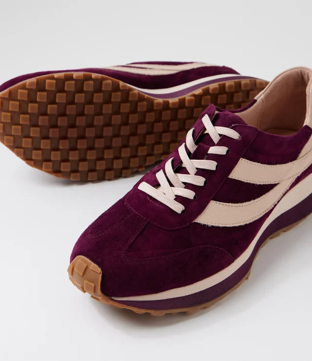 Sheryls Burgundy Nude Suede Leather